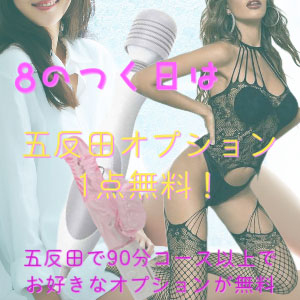 ８のつく日は五反田オプション無料